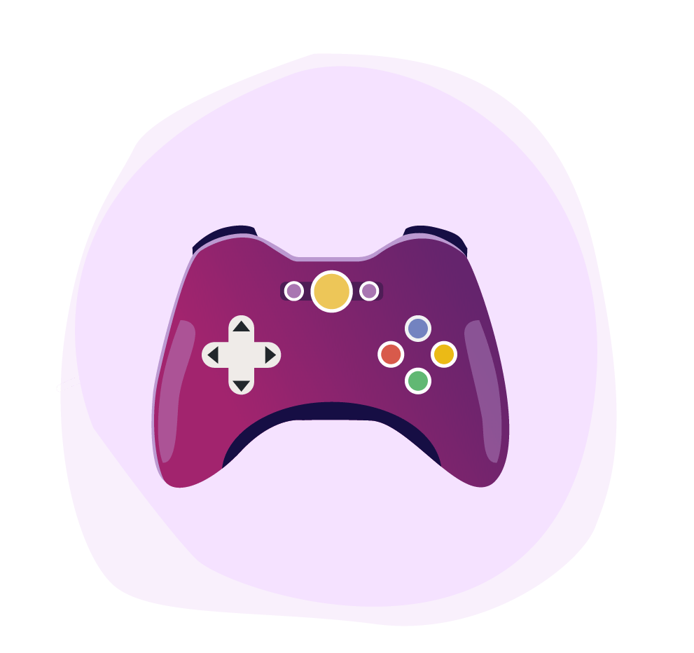 Illustration of a video game handle