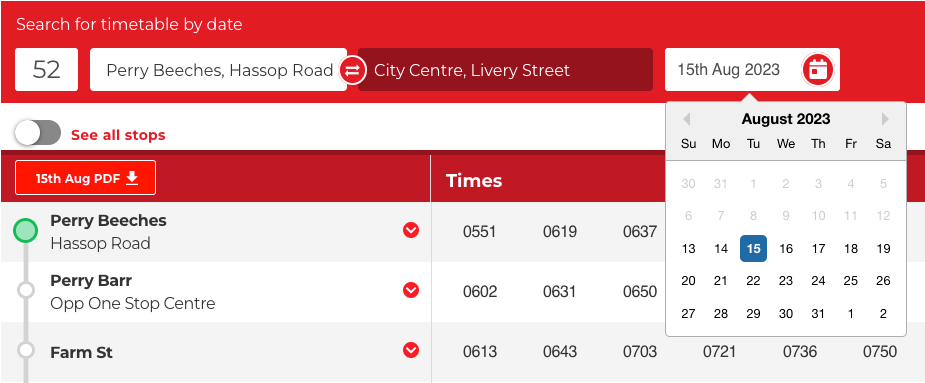 National Express West Midlands Coventry Dynamic Timetables 2 pichi