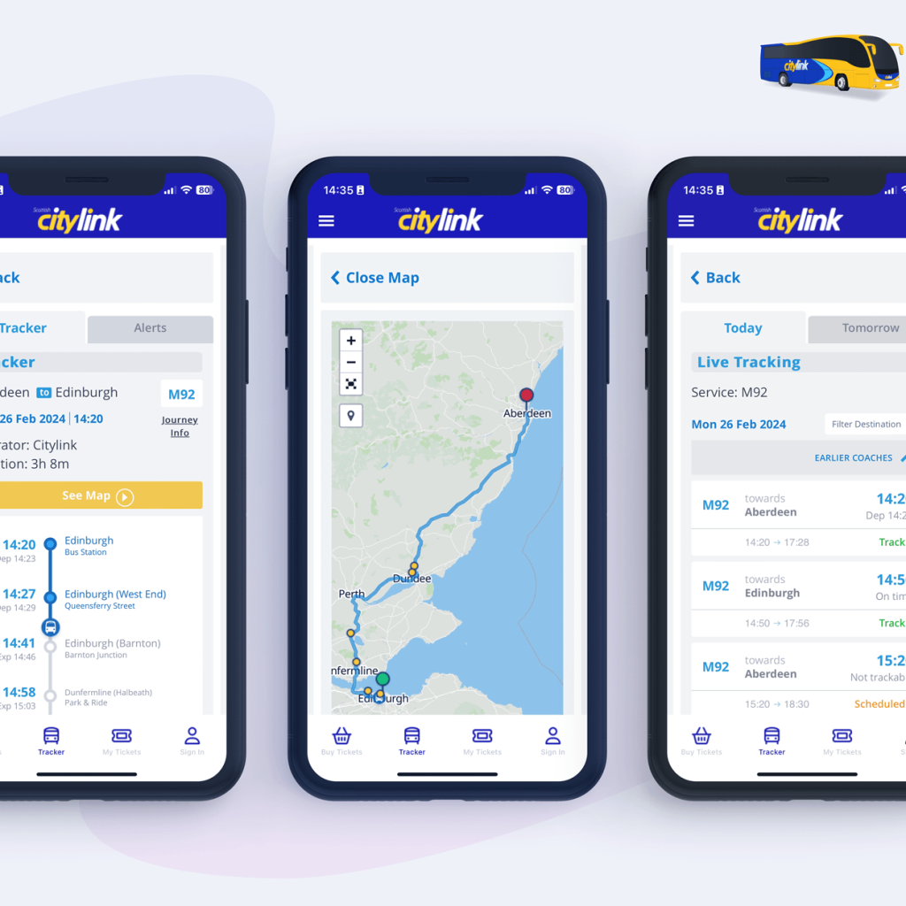 Scottish Citylink Coaches: New Mobile App Uses Coachtracker for Real-Time Travel Updates