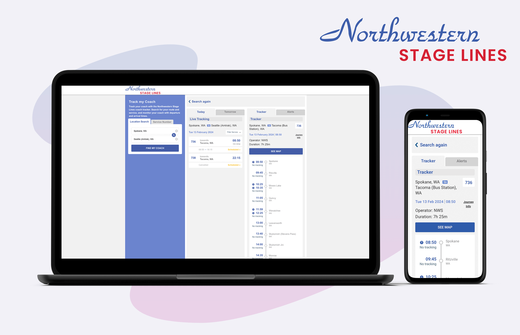 uTrack release CoachTracker for Northwestern Stage Lines